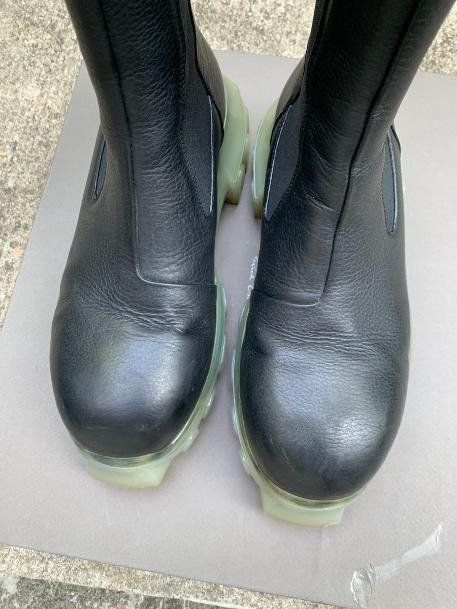 Rick Owens Beatle Bozo Tractor Boots Black/Transparent Size 43 | eBay