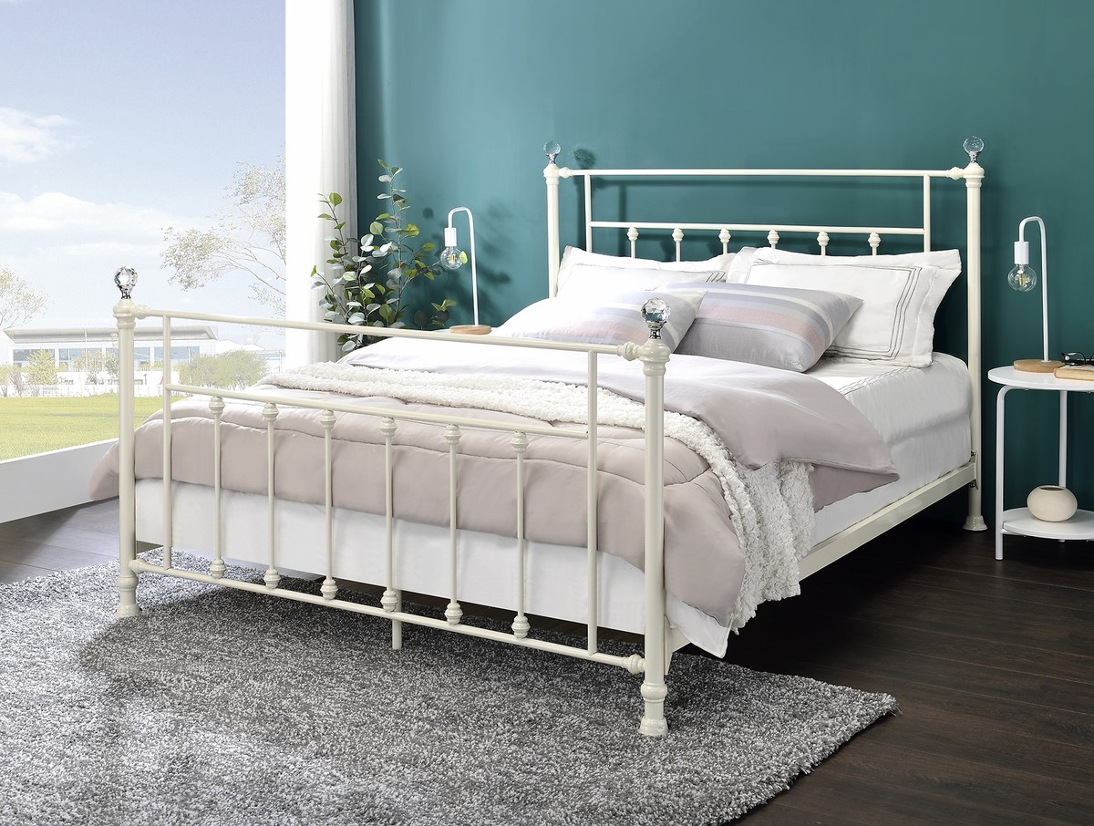 クイーン M MYBO Furniture Comet Queen Bed, White Finish 840412298769| eBay