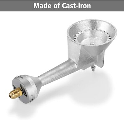 #ad High Pressure Propane Cast Iron Round Burner Head with Orifice Brass Fitting BBQ $17.99