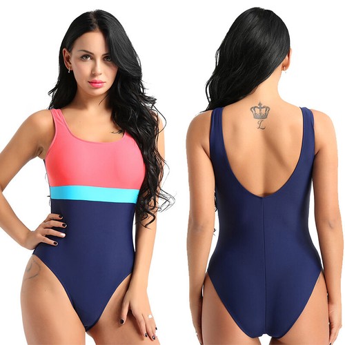 Damen Badeanzug One Piece Monokini Badeanzug Monokini Tanga Bodysuit Trikot - Bild 49 von 53