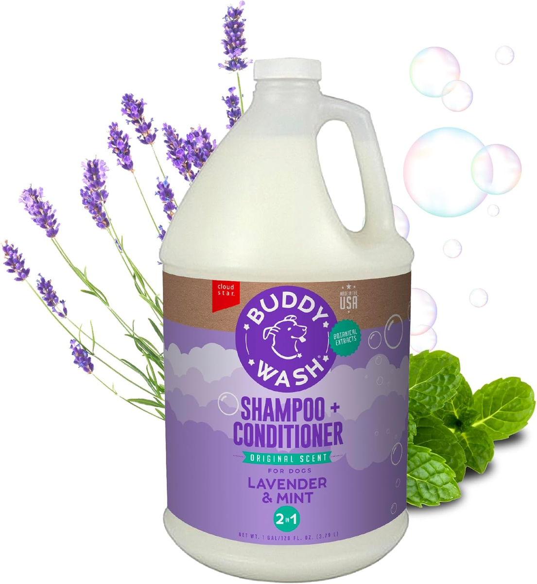 BUDDY　シャンプー　3785ml Buddy Wash 2-in-1 Dog Shampoo & Conditioner Lavender Mint Scent 1