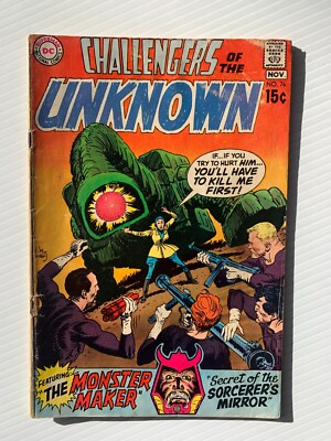 CHALLENGERS OF THE UNKNOWN #76 1970 - featuring ''The Monster Maker!''