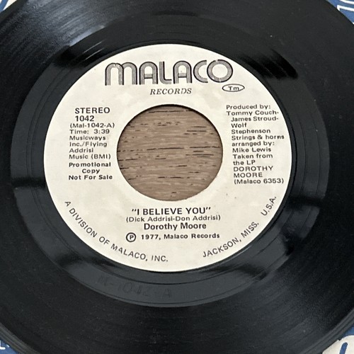 Soul Promo 45 Dorothy Moore - I Believe You On Malaco Records EX Mono/Stereo - Picture 2 of 4