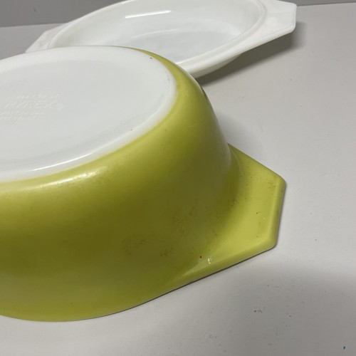 Vintage Pyrex 045 Verde Olives Avocado Green Large Casserole 1 1/2 Quart w Lid - Picture 11 of 13