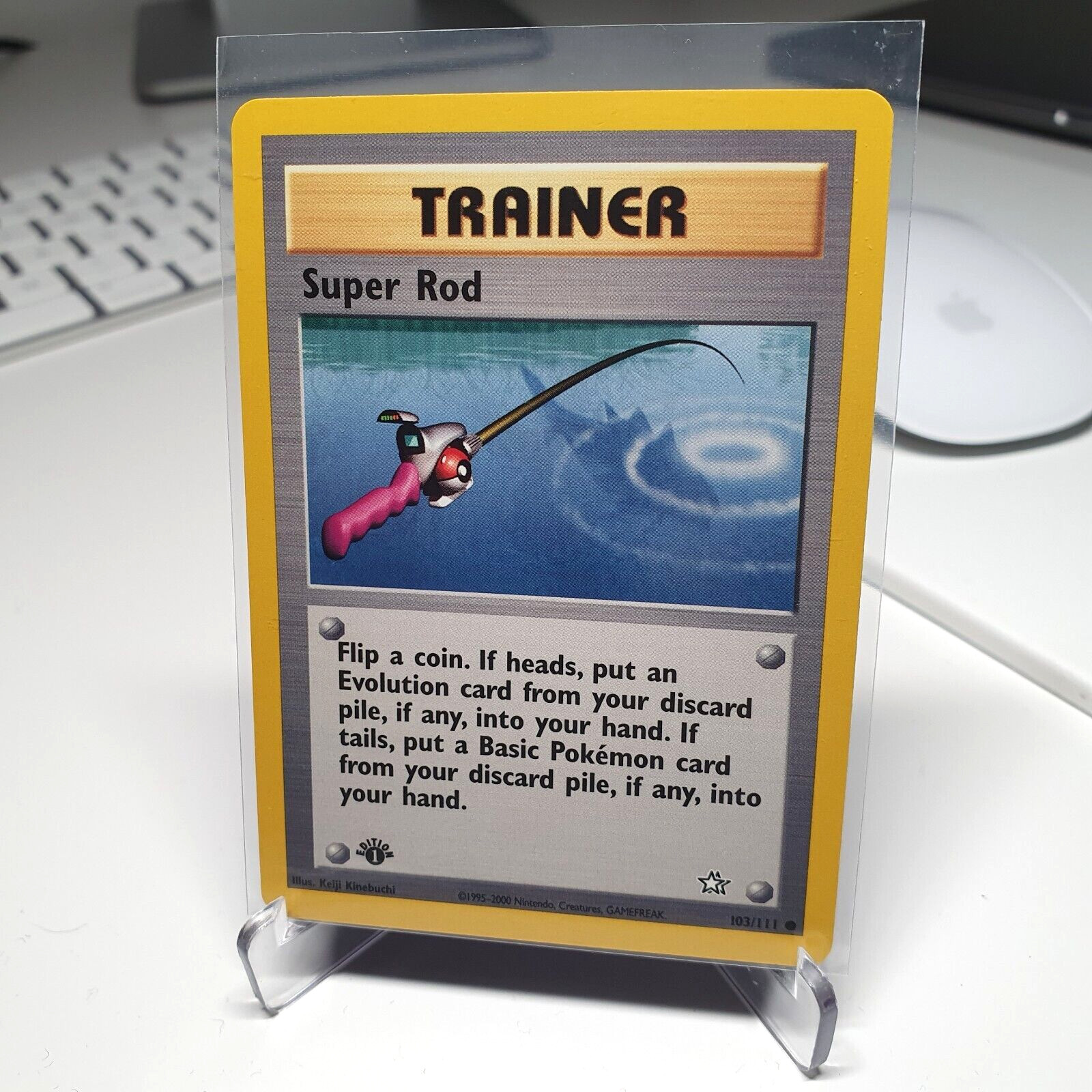 Pokemon card Super Rod 1st Edition 103/111 Neo Genesis Near Mint