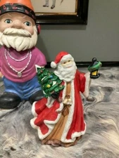 VINTAGE PORCELAIN SANTA DINNER BELL FROM HOMETRENDS COLLECTION