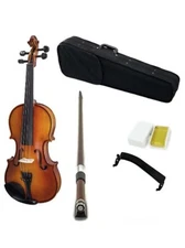 Paititi 15.5'' Size Upgrade Solid Wood Ebony Fitted Viola w Case Bow and Rosin