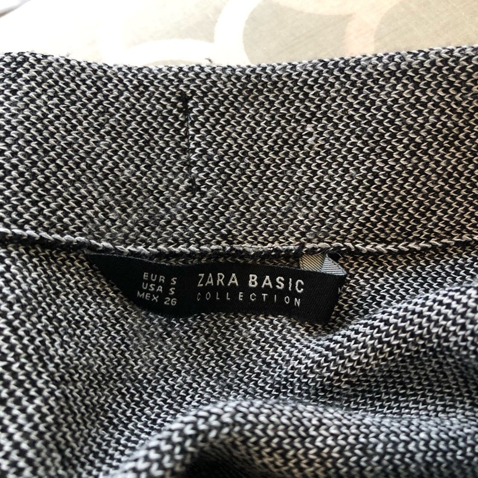 Zara Basic Collection  Gray Double Layer Flare Sk… - image 4