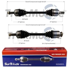 SurTrack Pair Set of 2 Front CV Axle Shafts For Kia Sportage 2.4l 4L Auto AWD