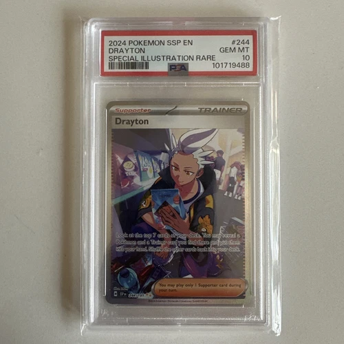 PSA 10 Drayton 244/191 SIR Surging Sparks SSP Pokemon Card GEM MINT