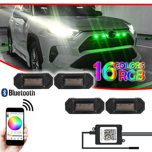 APP Remote 16-Colors RGB LED Front Grille Lights Kit For 2019-2022 Toyota RAV4 - Picture 3 of 12