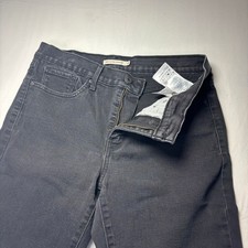 Levi's 314 Shaping Straight Jeans Women 30x31 Black Denim Dark Wash S40197