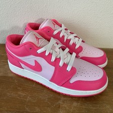 Nike Air Jordan 1 Low Pink White 553560-661 GS - SIZE 5.5Y