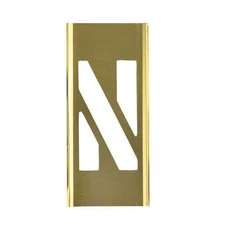 CH Hanson 10008N - Stencil Sort-1" Brass Gothic N