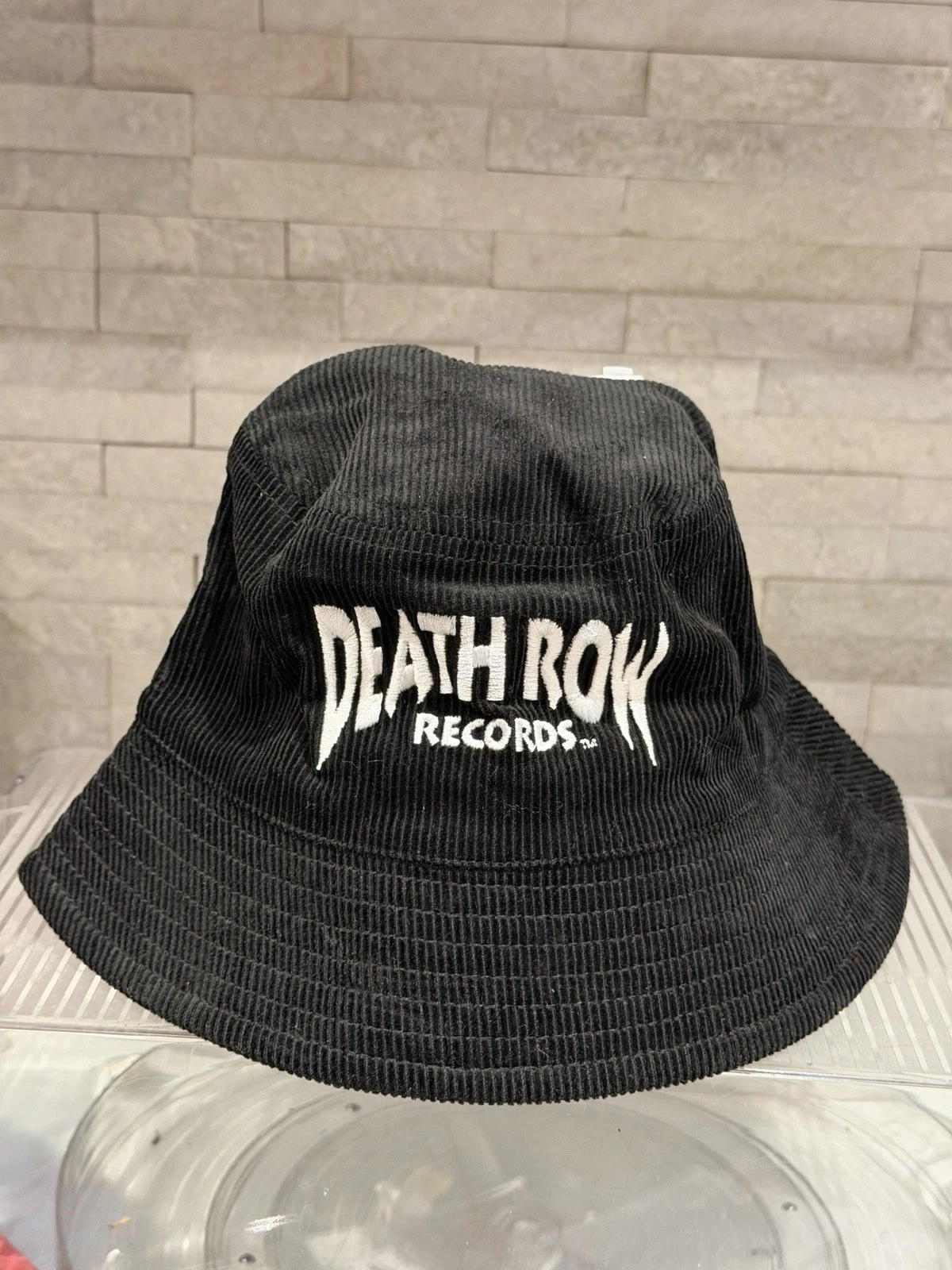 Death Row Records Black Cord Reversible Fair Isle Festival Rap Music Bucket Hat