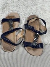 Vionic Farra II Women’s Size 8 Strappy Slingback Sandal Comfort Shoes Navy