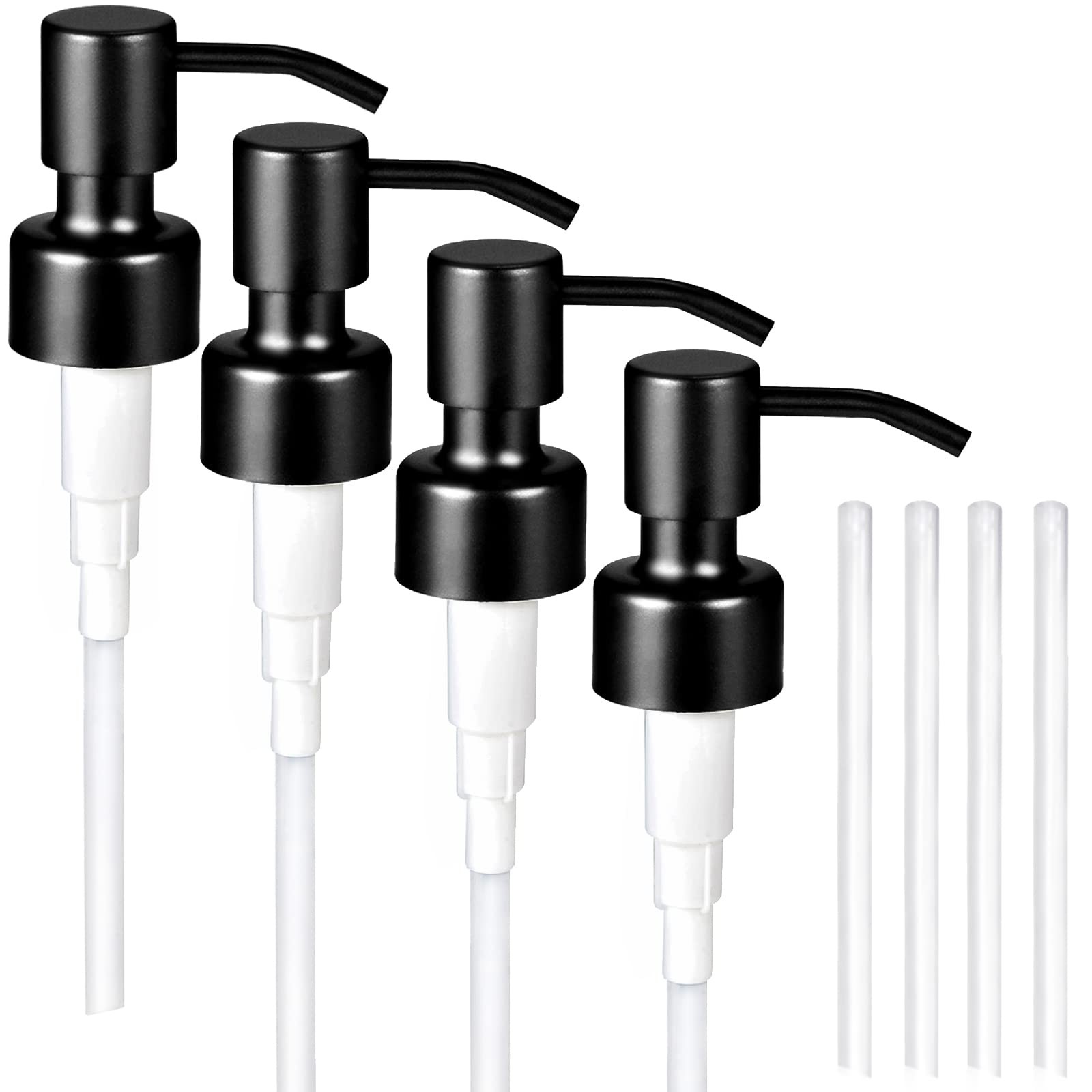 4PC Stainless Steel Soap Dispenser Lids with Waterproof Labels-image