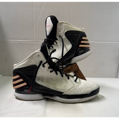 Adidas Derrick rose 773 sneakers high top Mens 10 white-red -Black