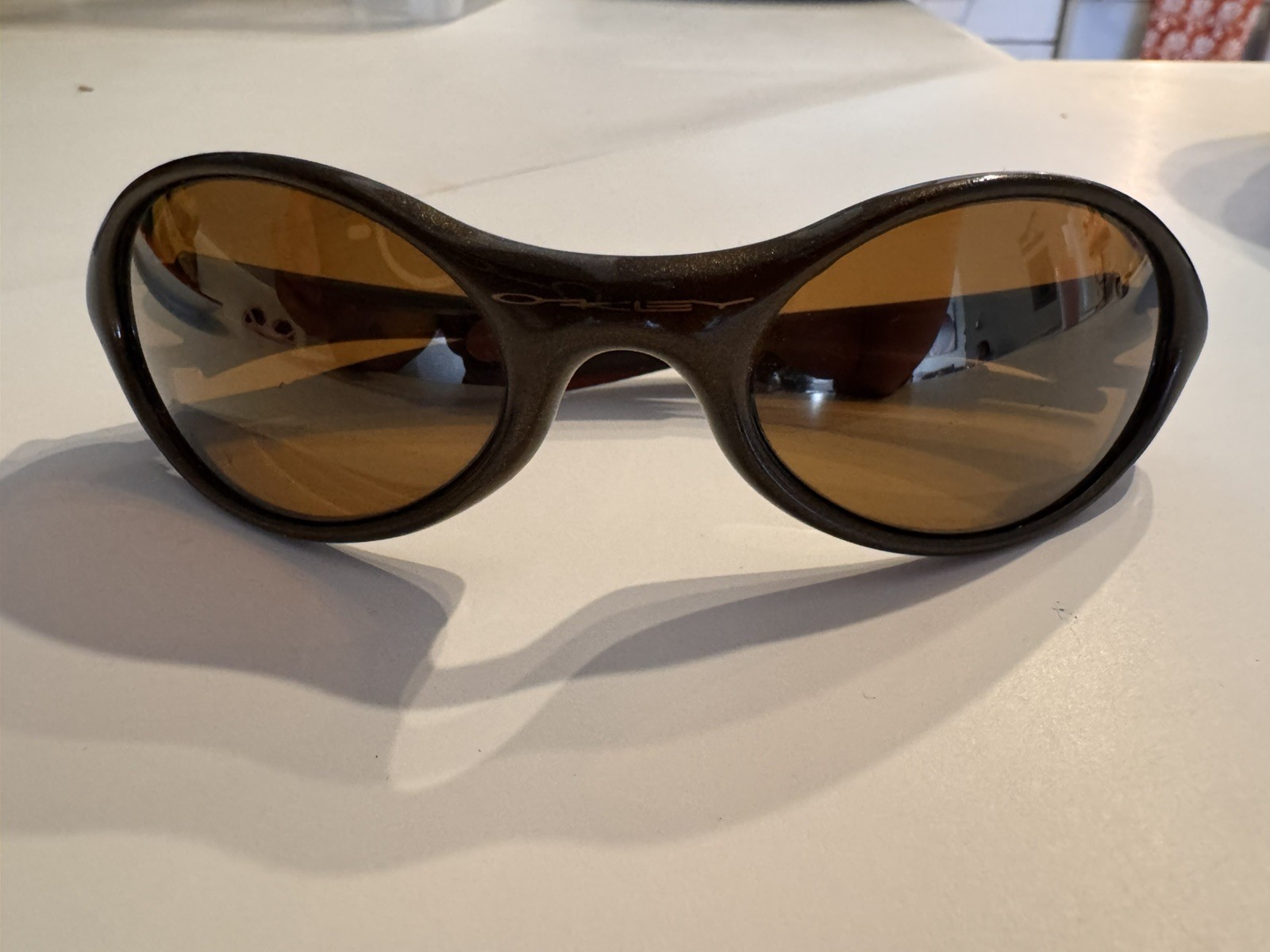 OAKLEY Sunglasses EYE JACKET Metallic Brown Vintage 1990s