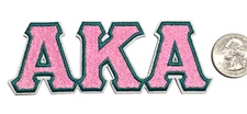 Alpha Kappa Alpha Sorority 4x1.5" Embroidered Iron-On Sew On Patch