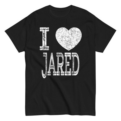 I Love Jared Valentine Boyfriend Son Boy Heart Husband Name T-Shirt Graphic