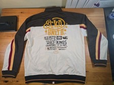 Vintage Y2K Ecko Unltd XL Knock Out Kings Track Jacket Brown/beige.      H1