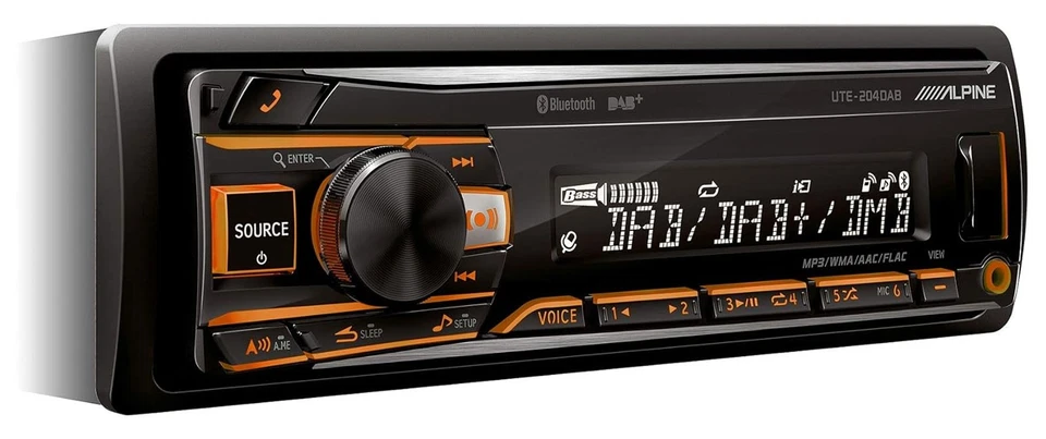 Alpine UTE-204DAB MP3-Autoradio DAB Bluetooth USB iPod Aux-In - Bild 4 von 4
