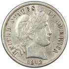 1912-D Barber Dime AU+ ALMOST UNC Details Cleaned A2399