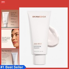 AHA BHA Exfoliating Face Wash 6 oz Gentle Facial Scrub with Jojoba Oil for