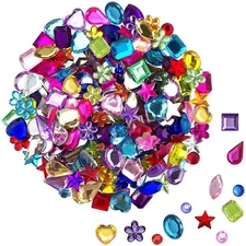 900pcs Gems Jewels for Crafts, Acrylic Flatback Rhinestones for Halloween Pir...