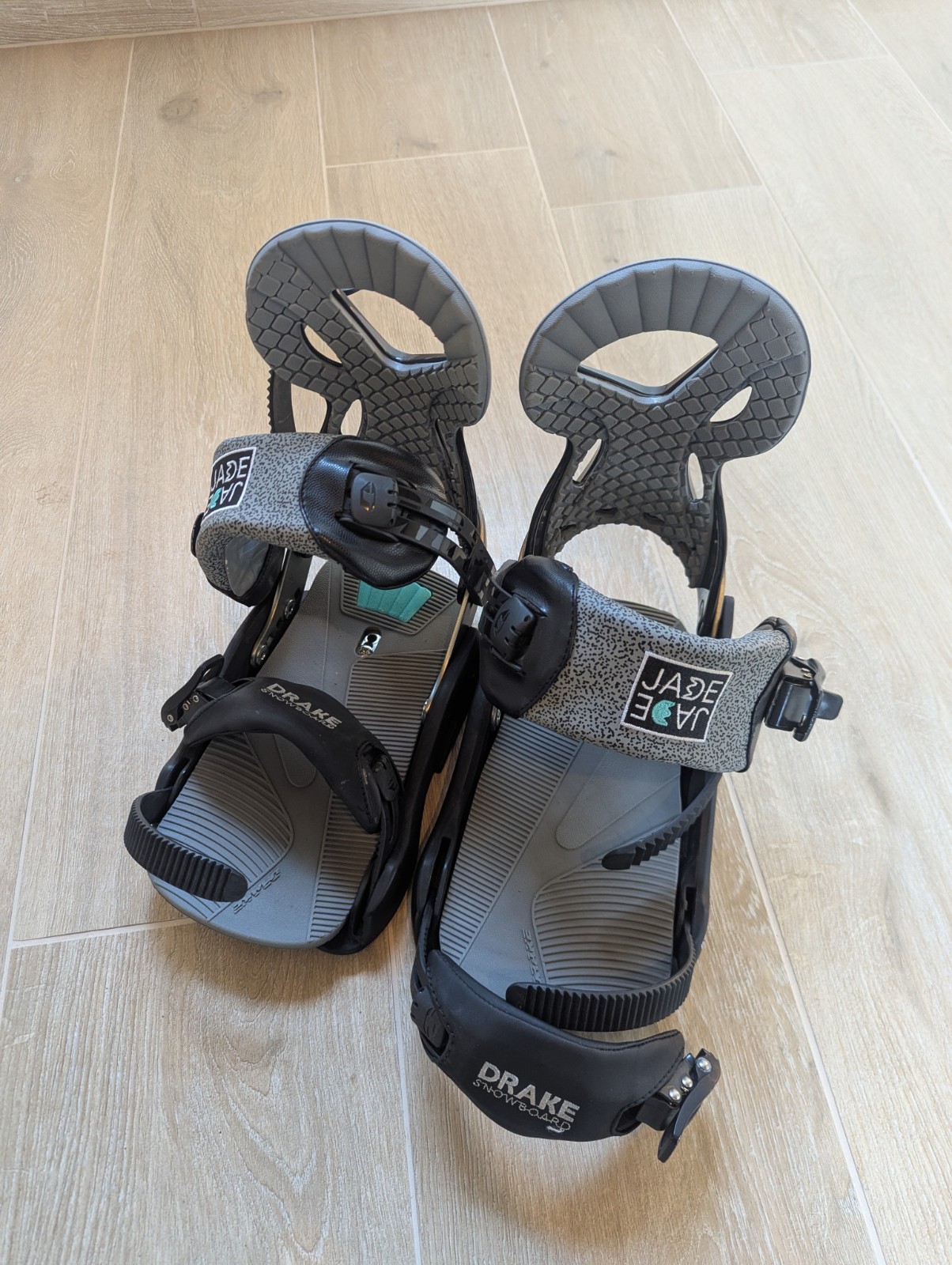 Drake Jade Attacchi Snowboard Donna Taglia M Nero/Grigio Usato