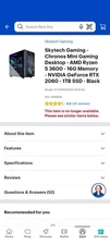 Skytech Gaming - Chronos Desktop, AMD Ryzen 5 3600, 16GB RAM, RTX 2060, 1TB SSD