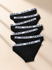 Cotton Panties Women's Low Rise Solid Breathable Stretch Everyday Comfort 7 Pcs