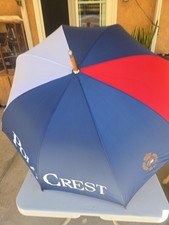 Polo Ralph Lauren Crest Umbrella America's Cup 92 VTG Red White Blue Wood Handl