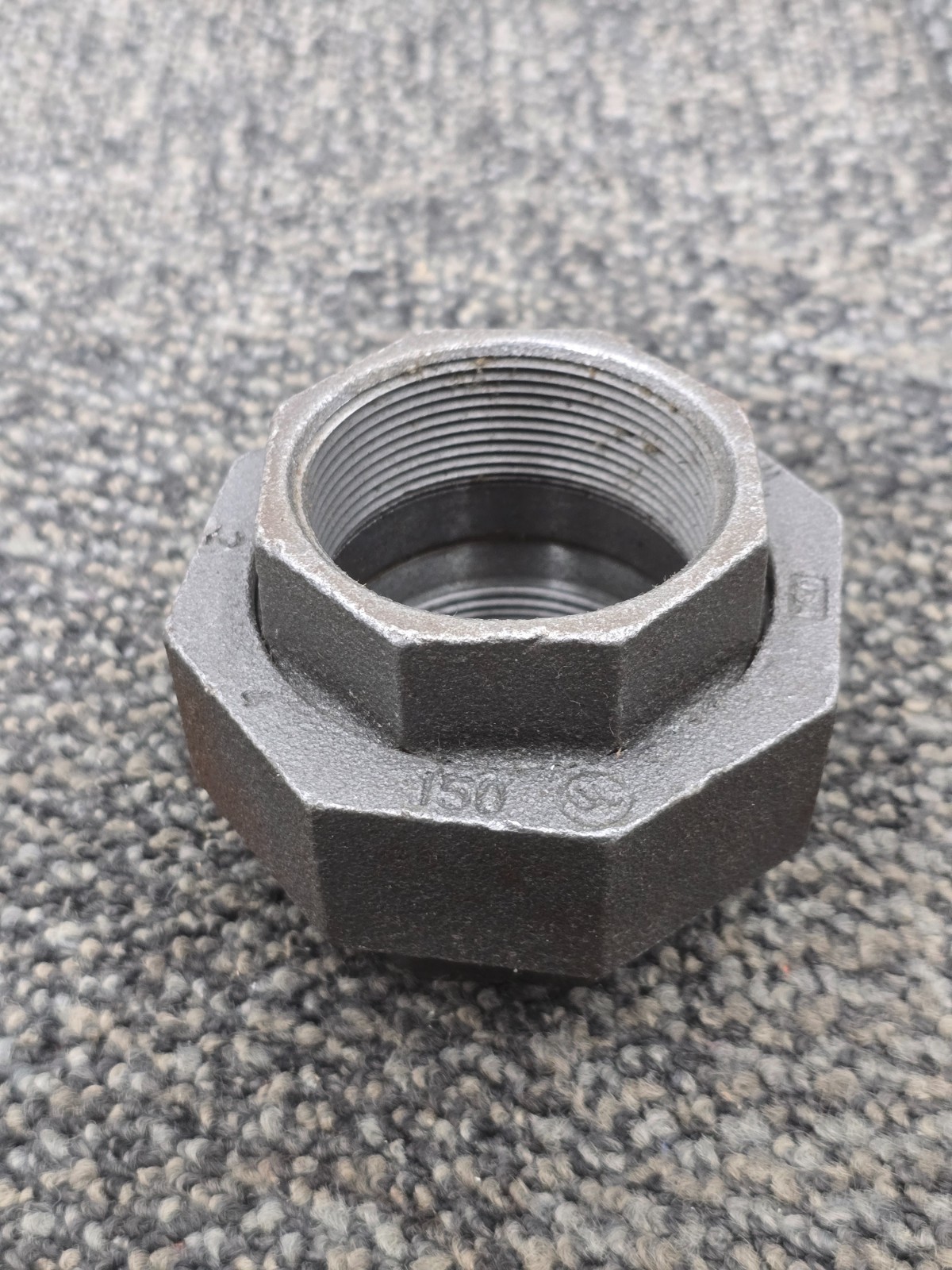 (QTY 5) ANVIL 2" Union - Class 150 Threaded Black Malleable Pipe Fitting Iron