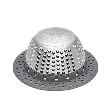 Secure Fit Drain Cover, Stainless Steel Silicone Rim for Clog Prevention in