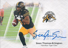 CFL Football 2023 SP Game Used Hamilton Tiger-Cats Sean Thomas-Erlington Auto