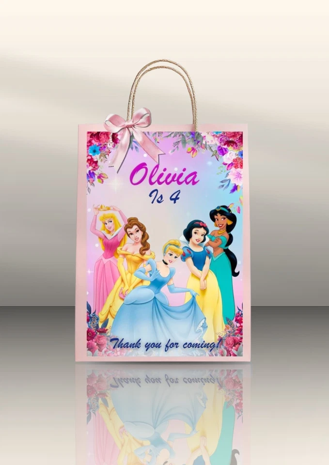 Принцесса день рождения вечеринки сумка - персонализированный подарок день рождения подарок сумка пастель розовый - Изображение 4 из 4