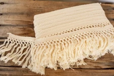 Bohemian 4" Wide Organic Cotton Tassel /Fringe Sewing Trim _5.5 Yards