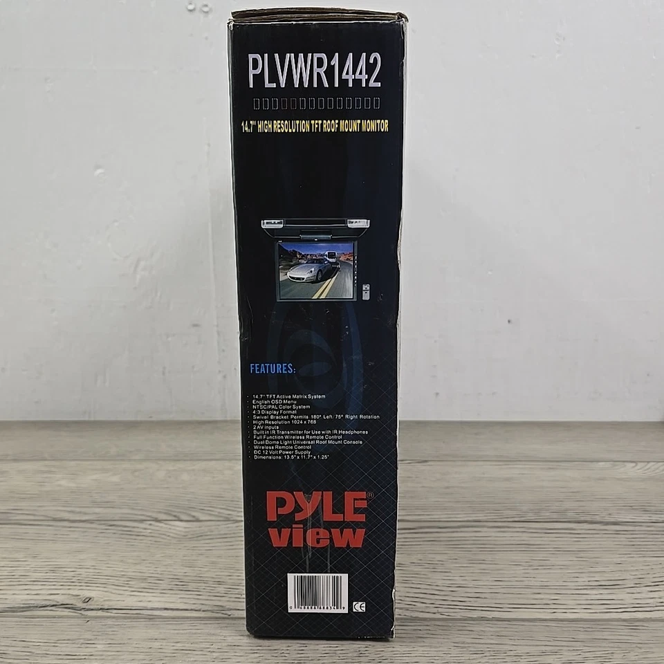 Pyle 14.7" High Resolution TRT Roof Mount Monitor & IR Transmitter w/ Remote - Image 4 of 4