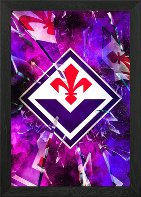 Fiorentina Glasbruch gerahmt Wandbild Poster Leinwanddruck Bild