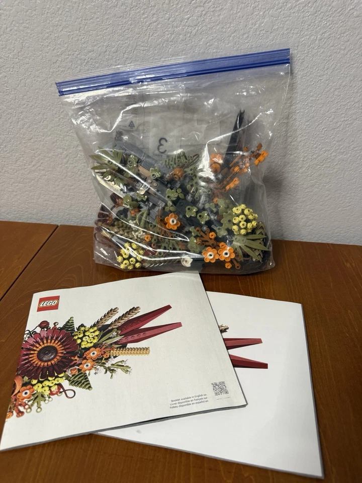 LEGO 10314 Iconos Flor Seca Centro de Mesa Colección Botánica Artesanías COMO ESTÁ Foto 3 de 3