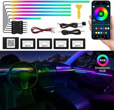 Car Ambient LED Light 593 LEDs Fiber Optic APP