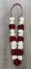 Indian Bollywood (asian) artificial wedding garlands Maroon (burgundy) And Ivory