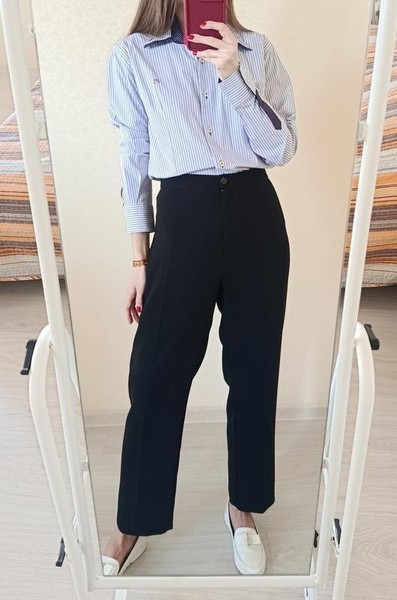 Women Marina Rinaldi Trousers Black Polyester 44