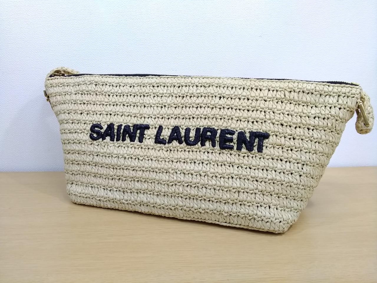 Borsa a tracolla in rafia SAINT LAURENT