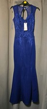 Nwt Size 4  Lipsy Michelle Keegan Applique Maxi Dress Cobalt Blue Prom/special