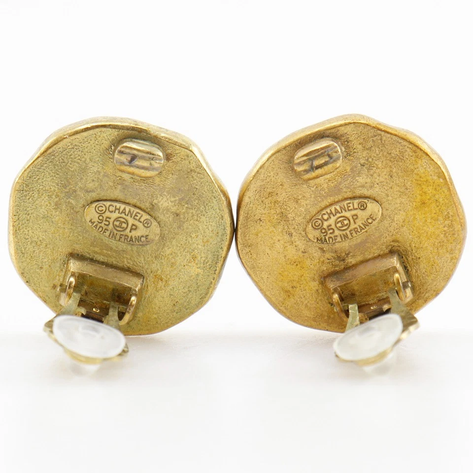 Pendiente marca CHANEL COCO vintage enchapado en oro negro 23,1 g para mujer Foto 4 de 4