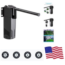 Aquarium Internal Filter, Submersible Power Filter with Multiple Function, Ae...
