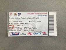 Bristol City v Coventry City 2014-15 Match Ticket